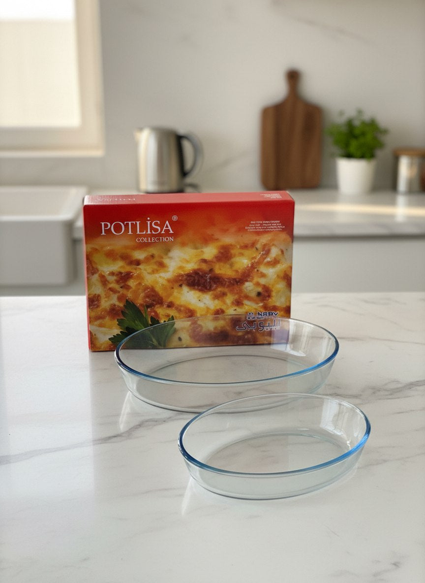 طقم طاجن بايركس حراري POTLISA التركي -بيضاوي