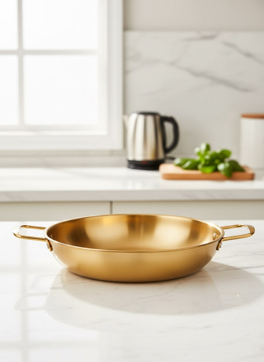 طاسة استانلس ذهبي