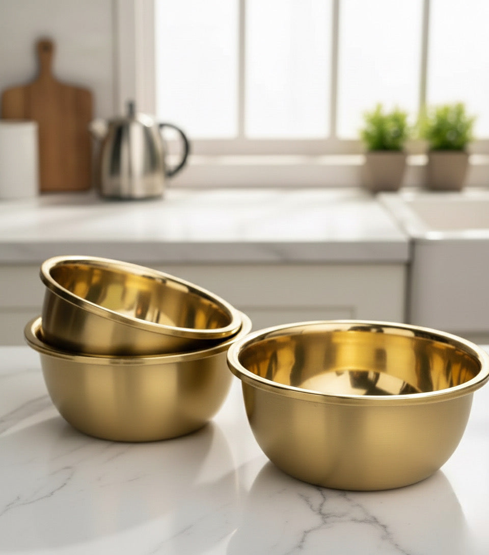 طقم عجان دهبي - ٣ قطع