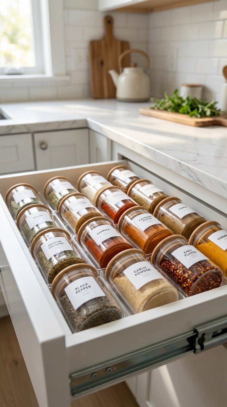 طقم توابل زجاج مدور بغطاء خشب - ٢٠٠مل