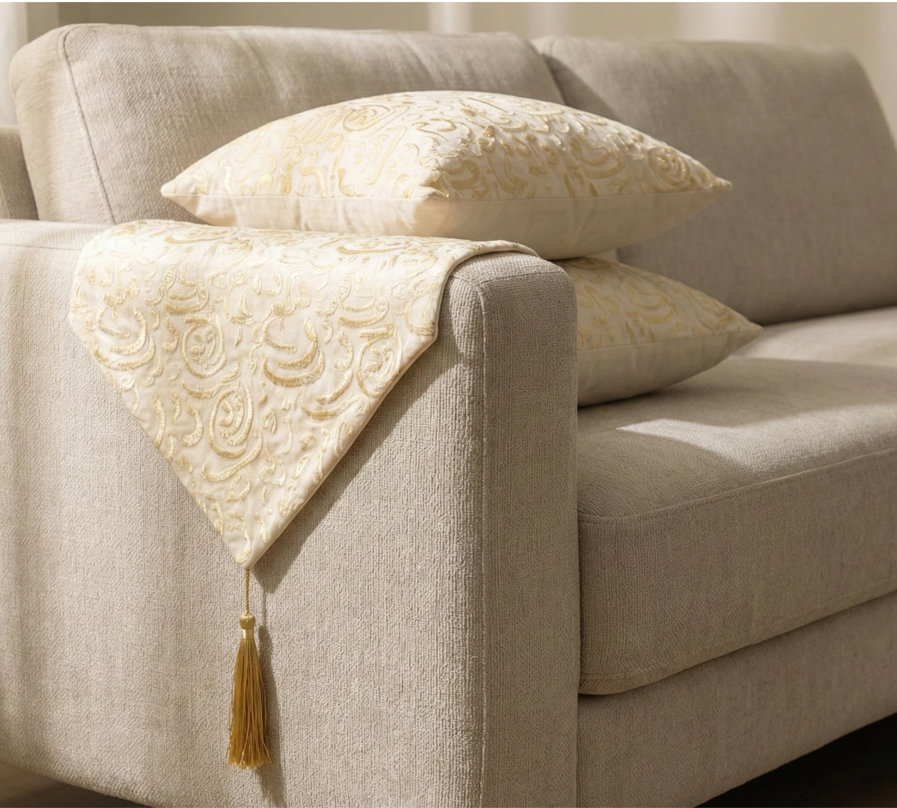 طقم رانر+٢كوشن رمضان - نقوش