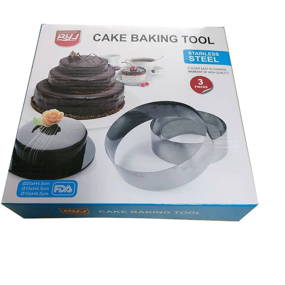 طقم تشكيل التورتة استانلس - مدور