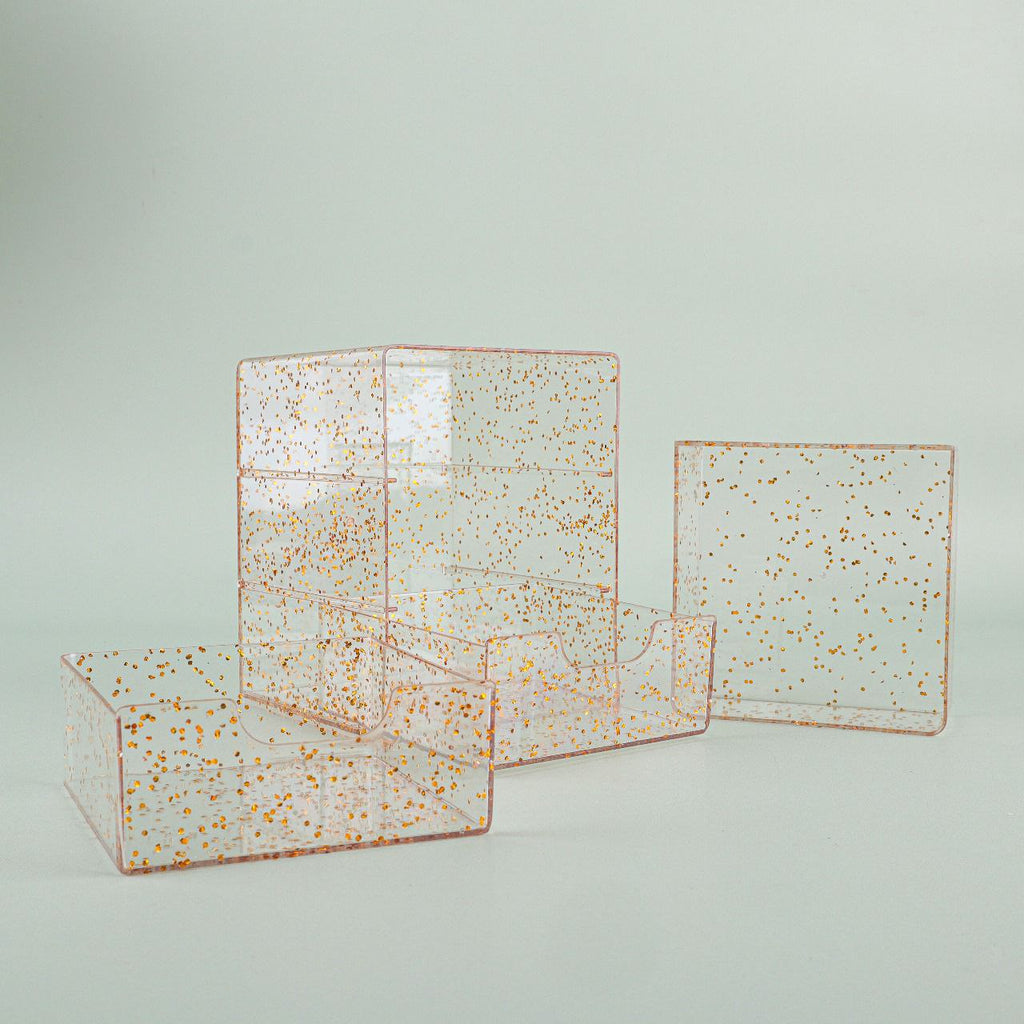 منظم لارتي الاكريلك - ذهبي