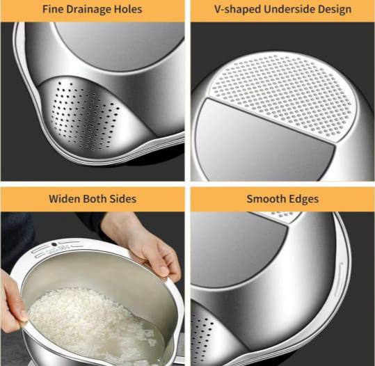 مصفي/صفاية غسيل الأرز استانلس