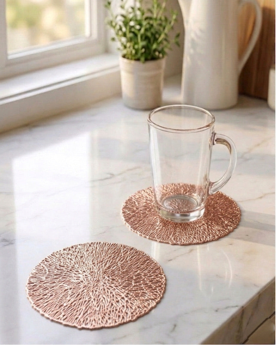 كوستر اكواب PVC - ١٢ قطعة