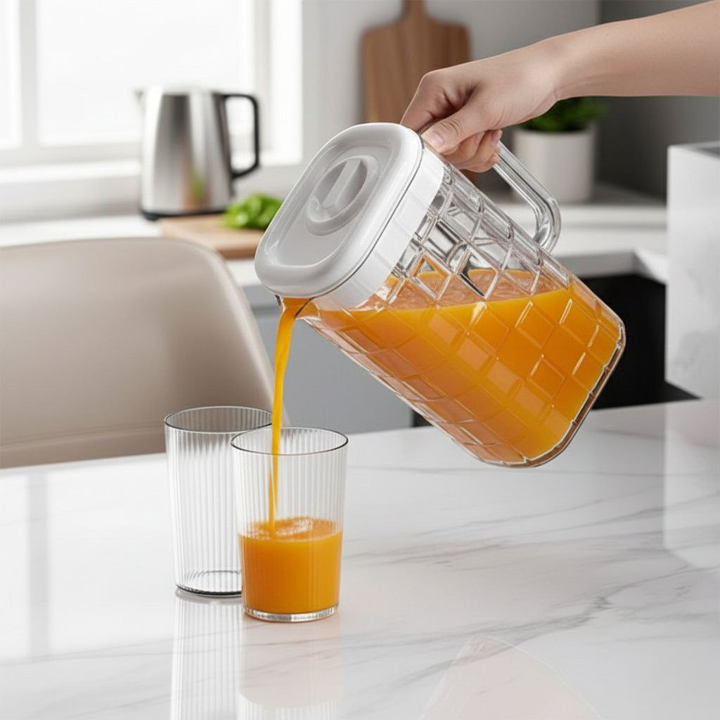 طقم دورق + 2 كوب اكريلك ضد الكسر