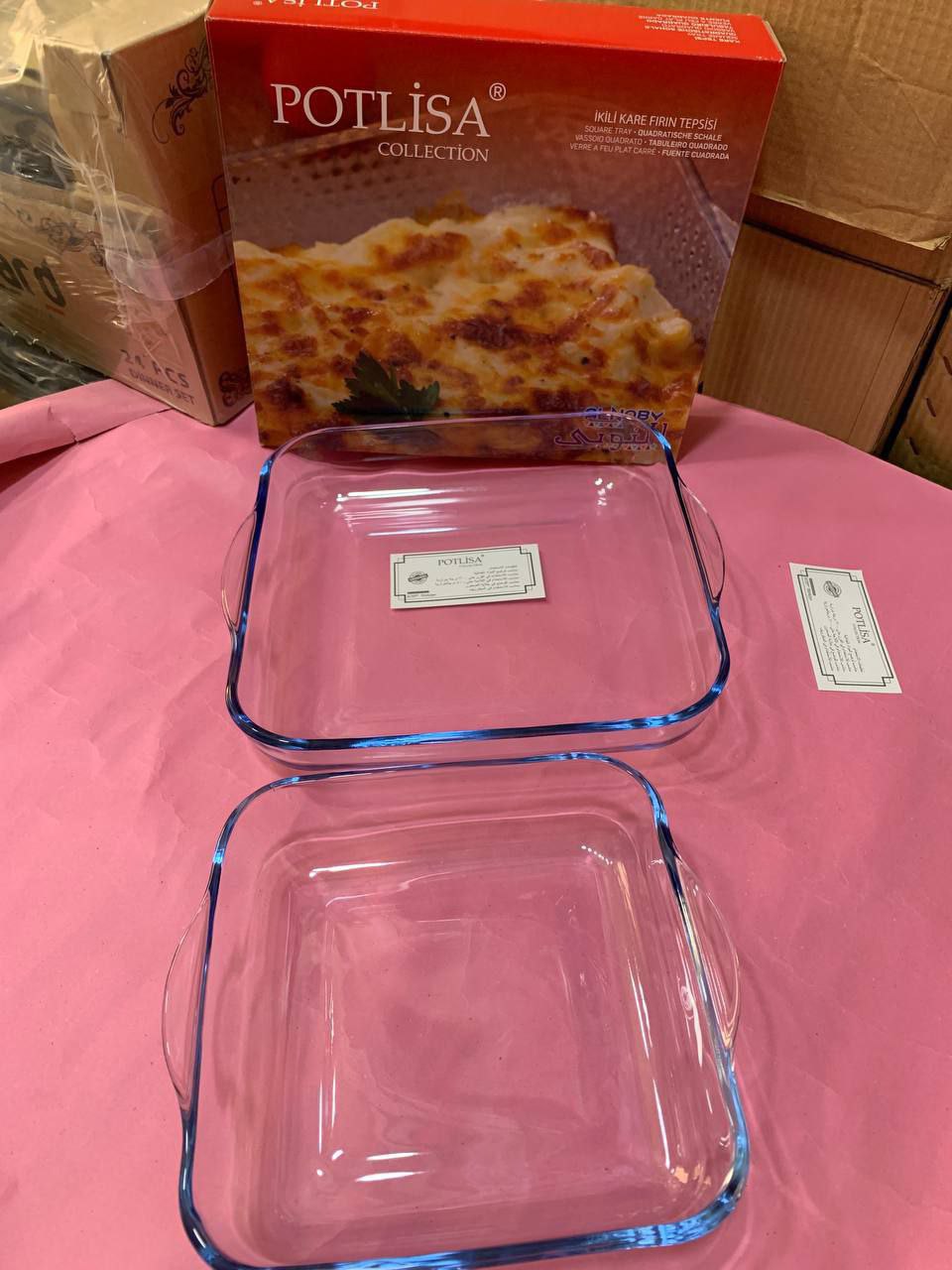طقم طاجن بايركس حراري POTLISA التركي -مربع