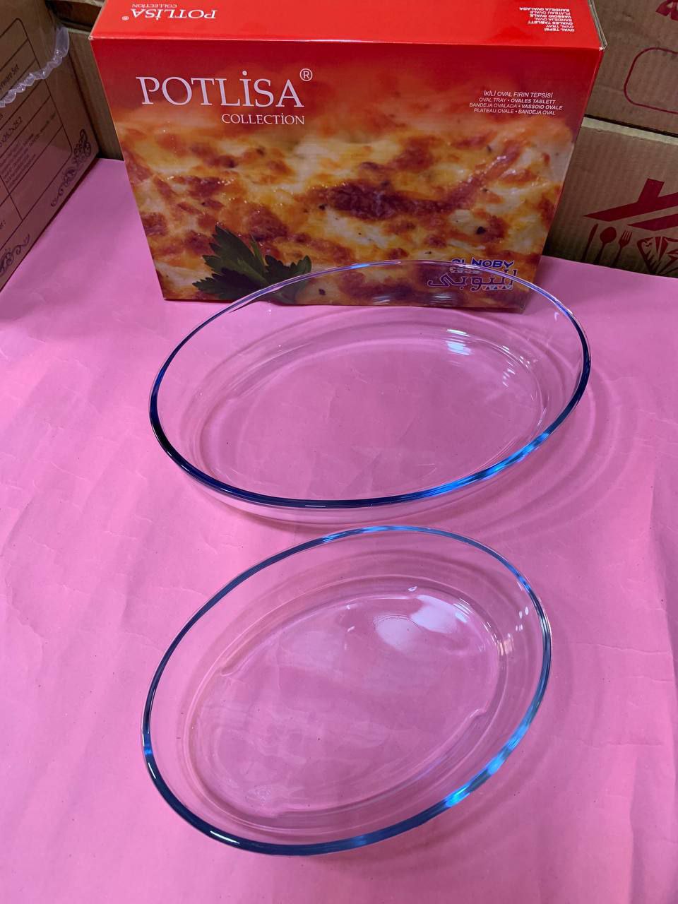 طقم طاجن بايركس حراري POTLISA التركي -بيضاوي