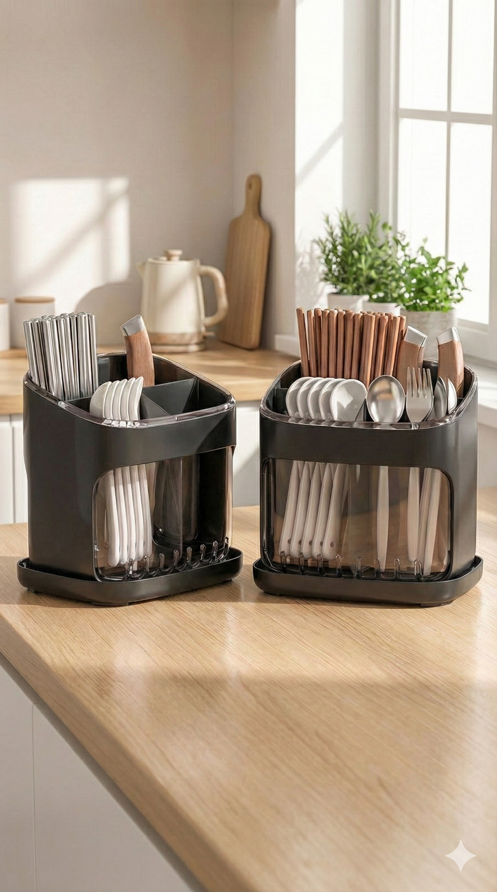 صفاية/منظم معالق لارا أكريليك