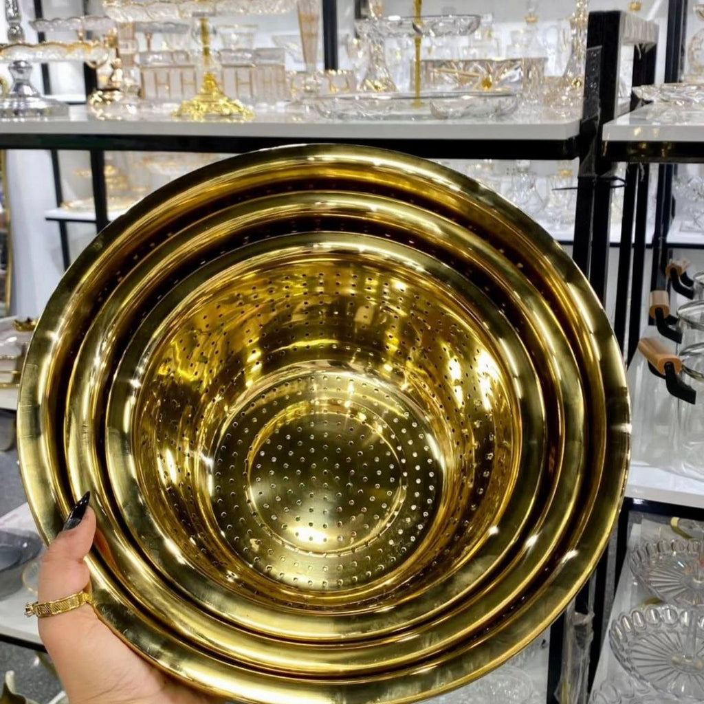 طقم مصافي استانلس جولد - ٣ قطع