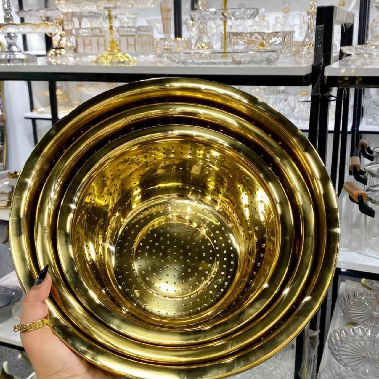 طقم مصافي استانلس جولد - ٣ قطع