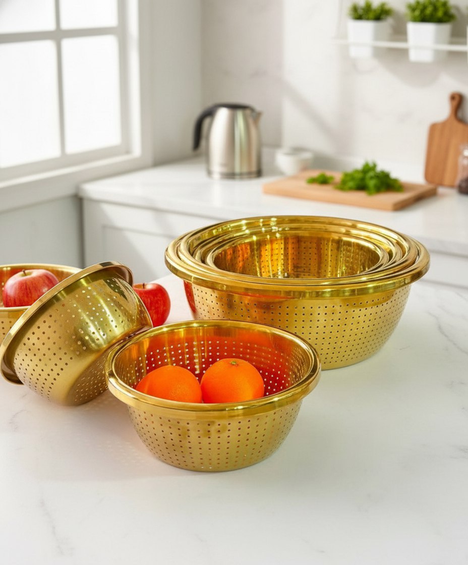 طقم مصافي استانلس جولد - ٣ قطع