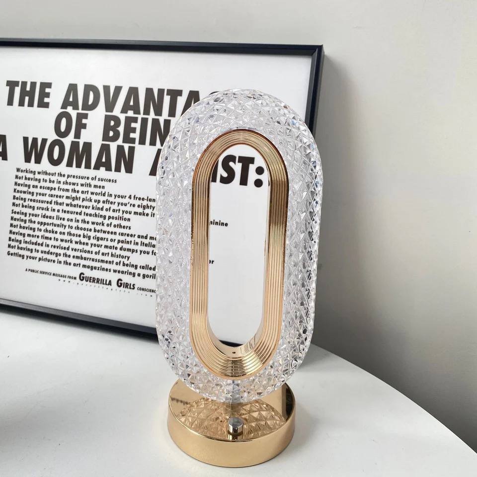 اباجورة كريستال بيضاوي