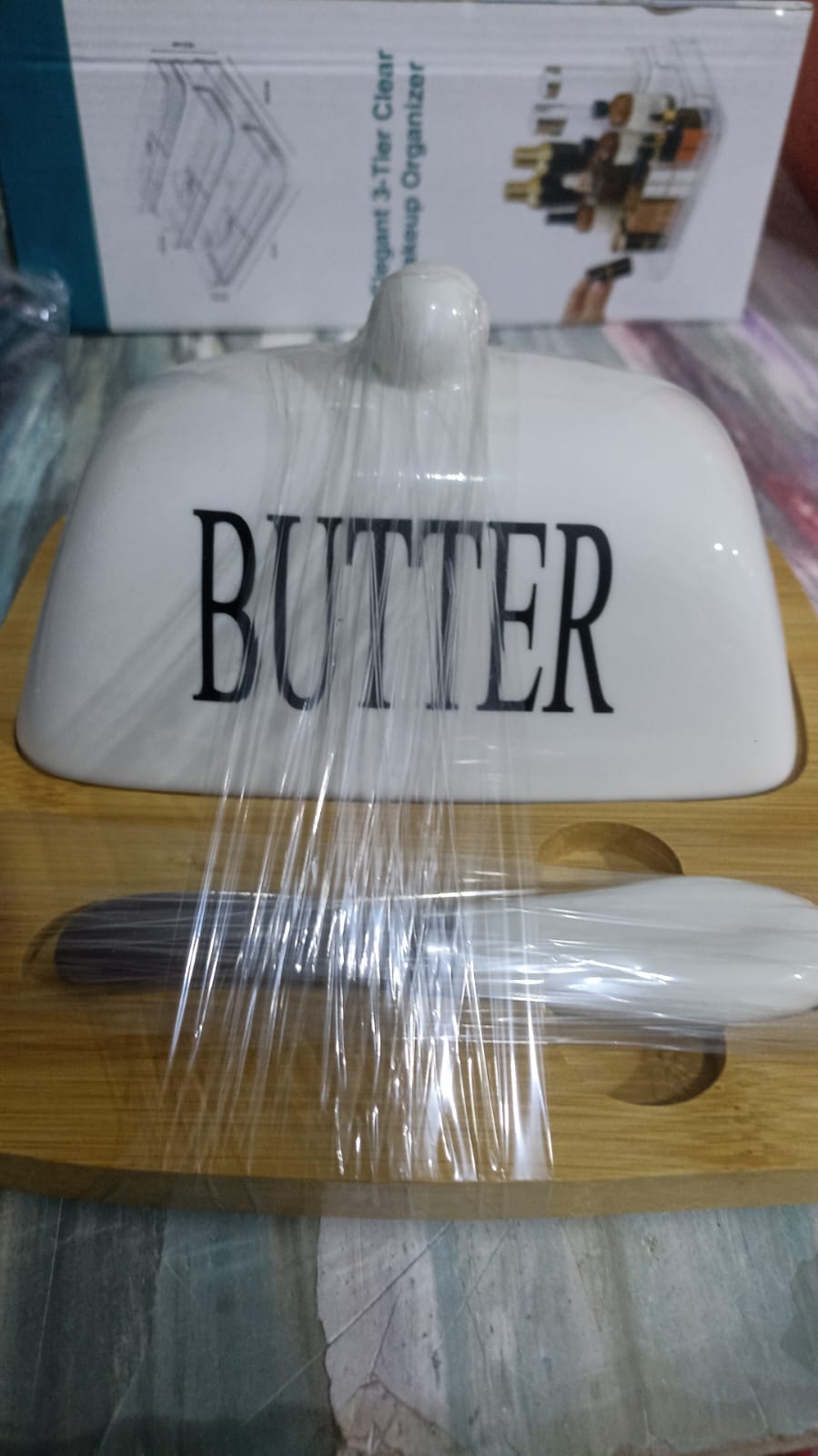 طقم زبدة بورسلين - ٣ قطع