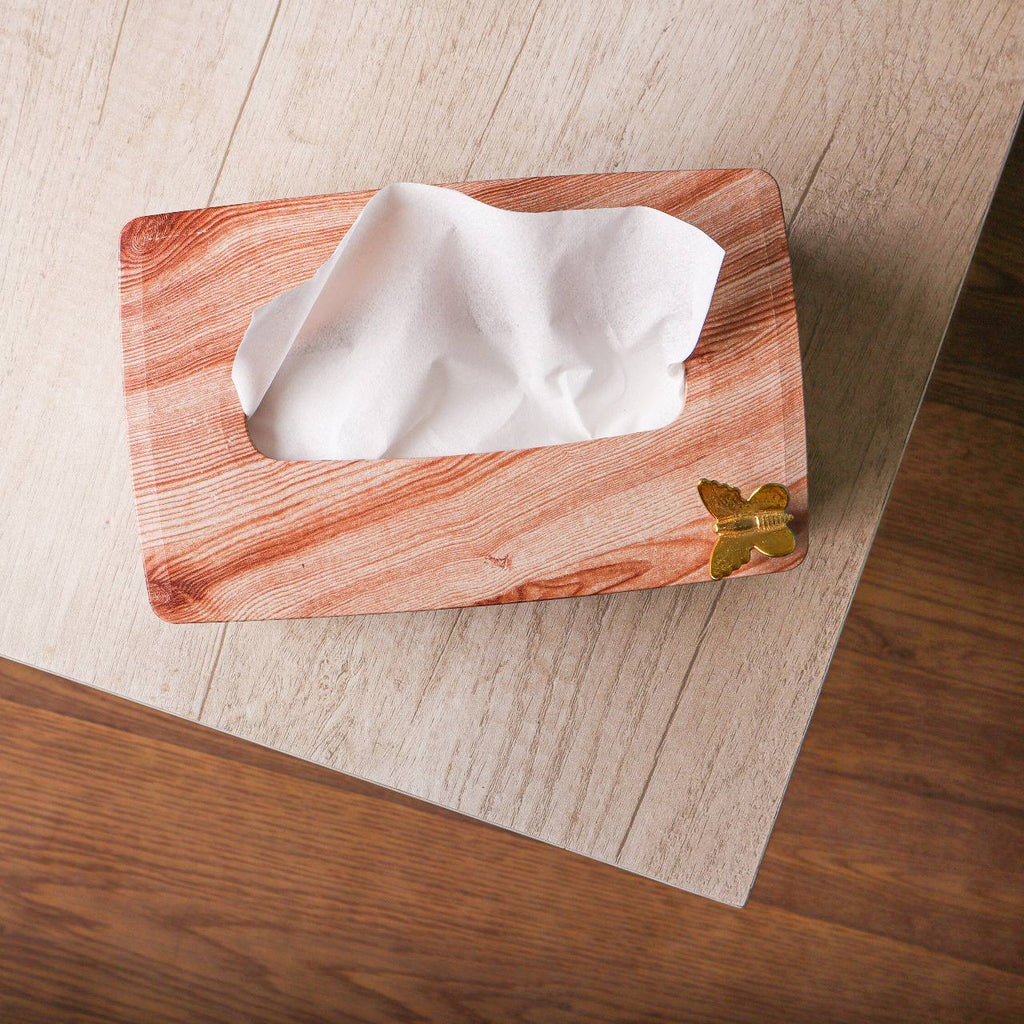 علبة مناديل توتي الخشبية