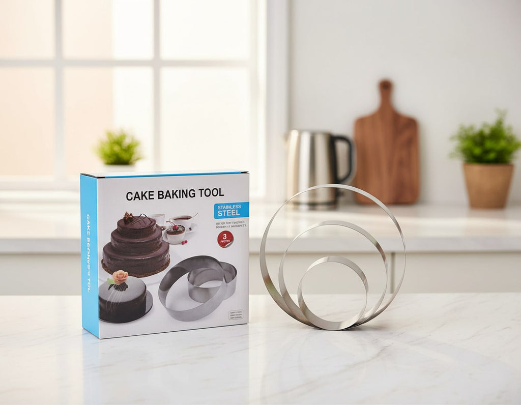 طقم تشكيل التورتة استانلس - مدور