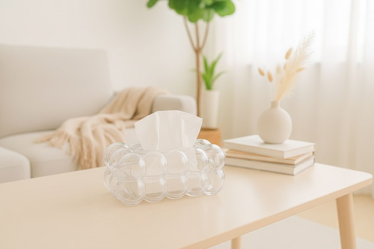 علبة مناديل اكريلك بابلز