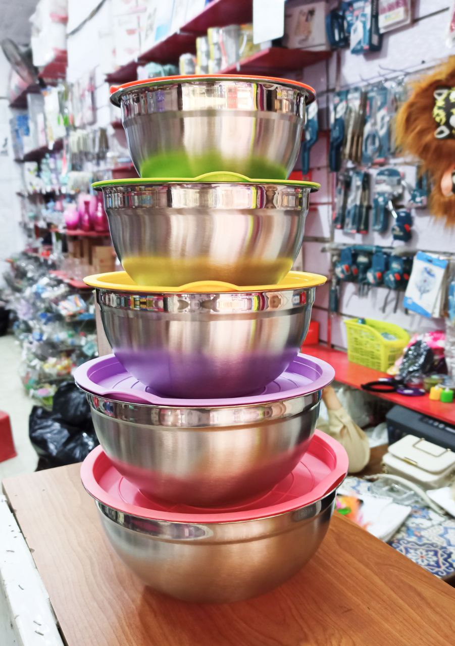 طقم علب استانلس ٥ قطع