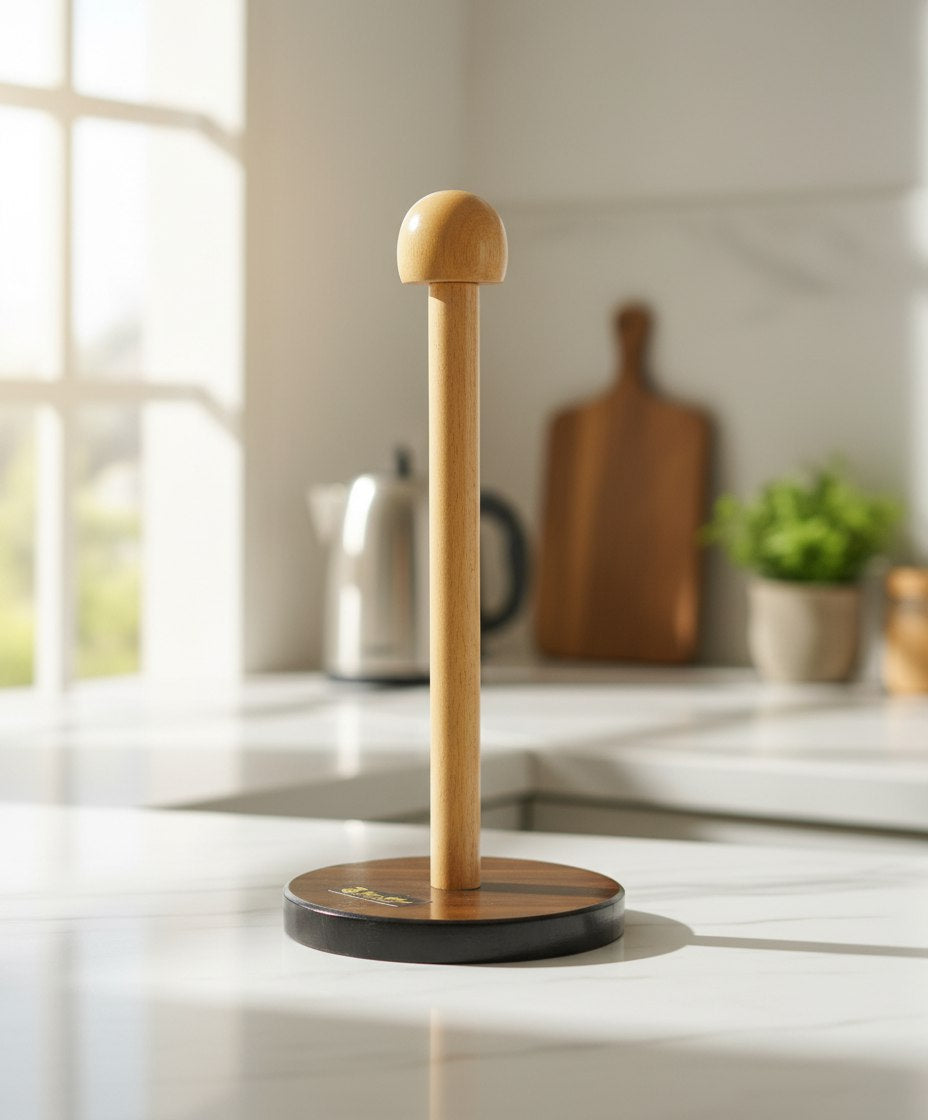 حامل مناديل مطبخ خشب