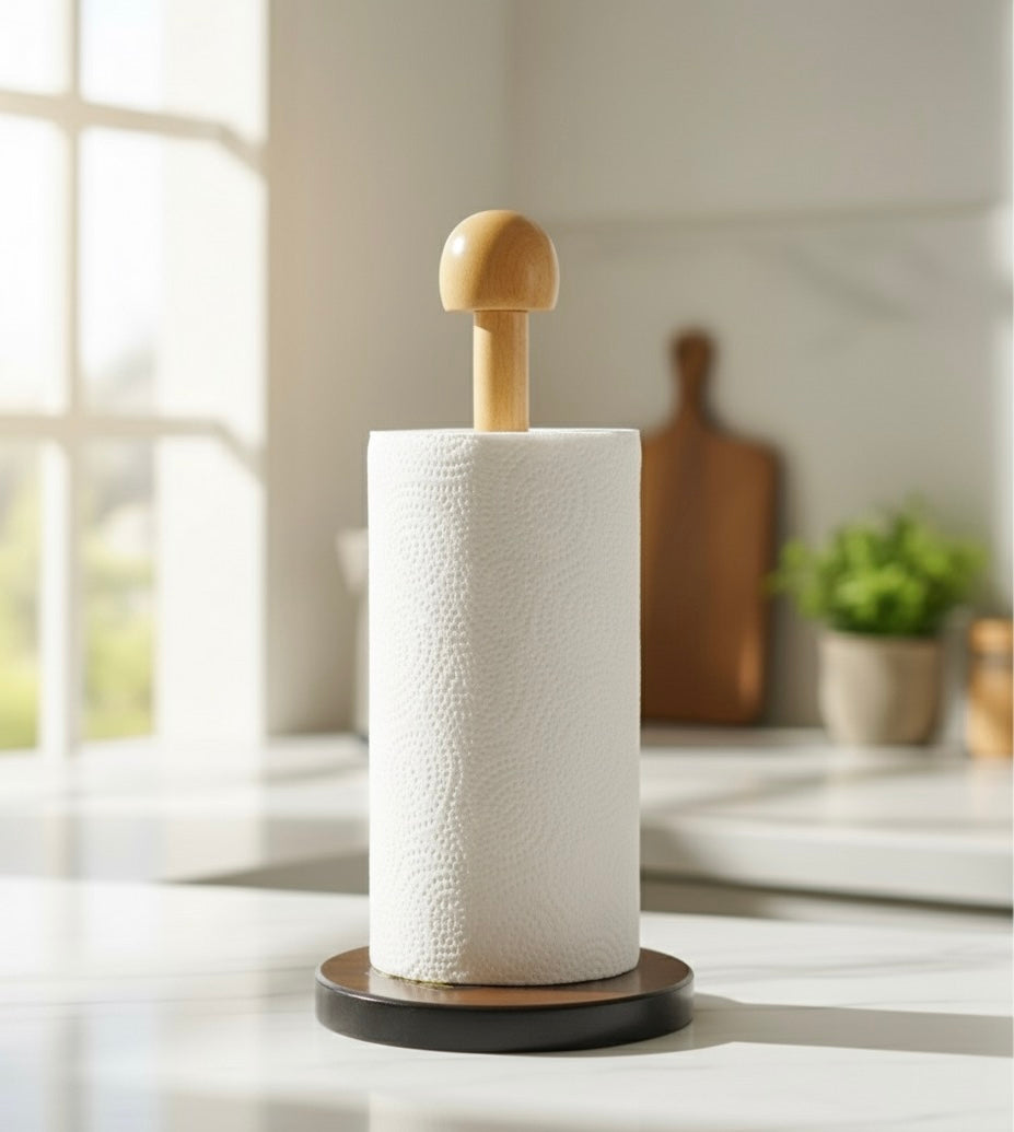 حامل مناديل مطبخ خشب