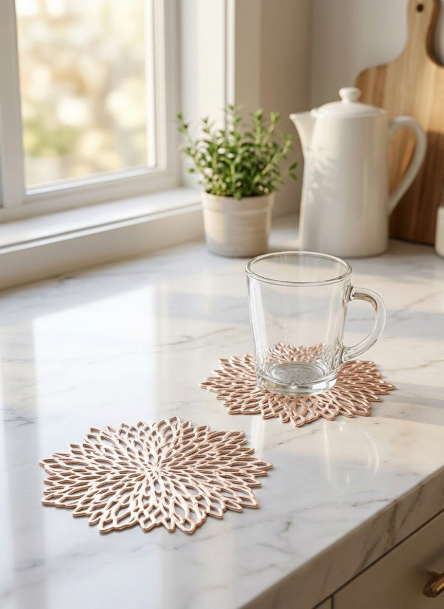 كوستر اكواب PVC - ١٢ قطعة