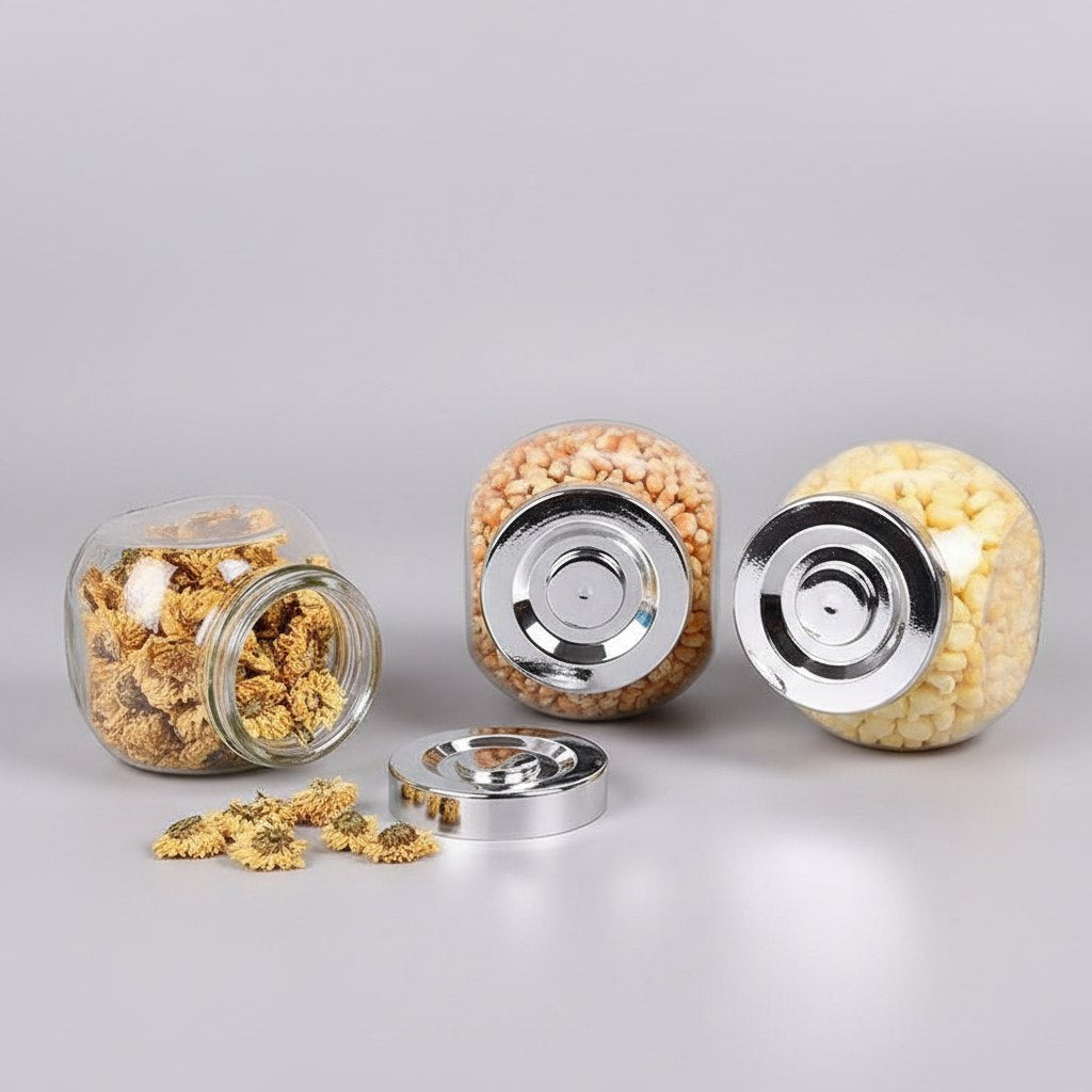 طقم توابل زجاج 4 قطع