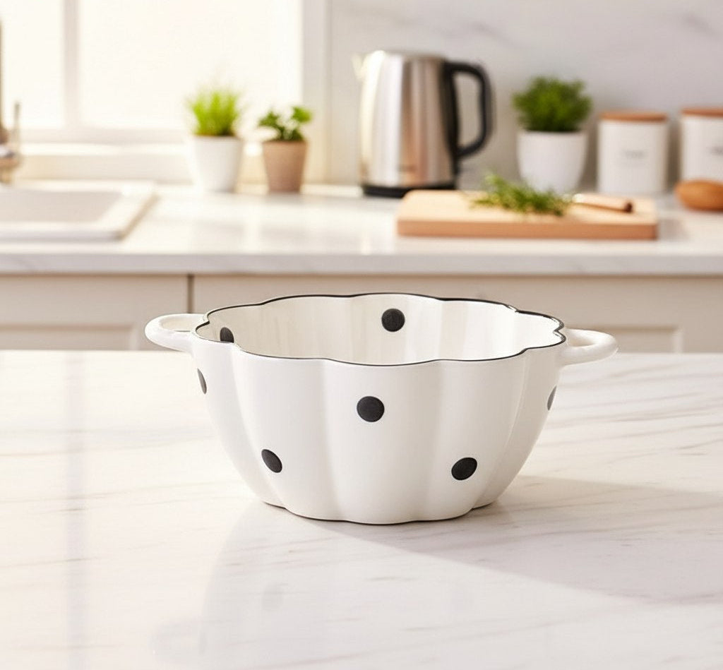 طقم بولات بورسلين منقط ٩ قطع