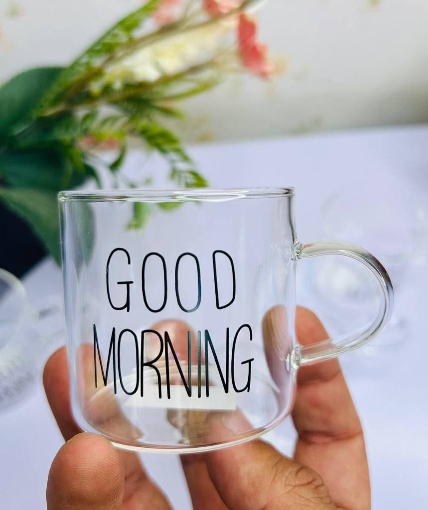 طقم مجات قهوة وإسبريسو - جود مورنينج