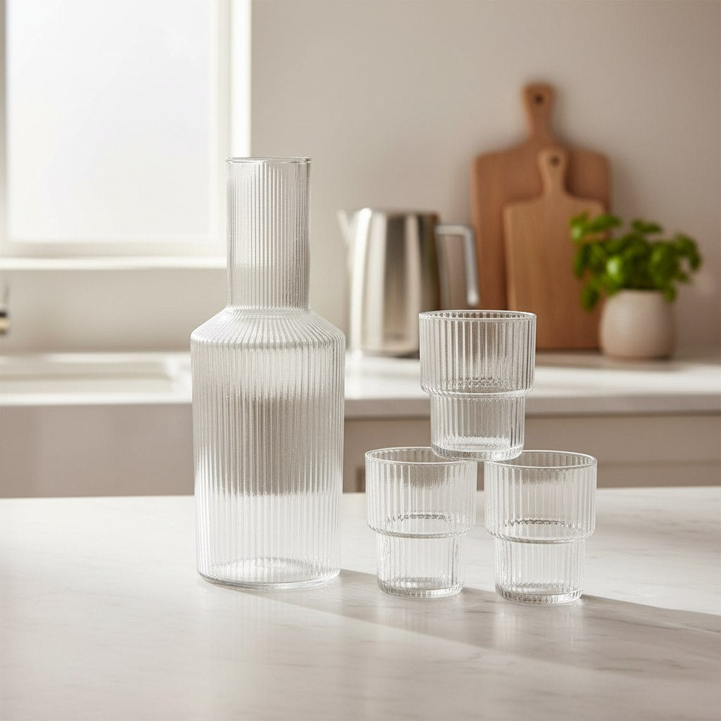 طقم شربات وعصير مضلع لوريتا