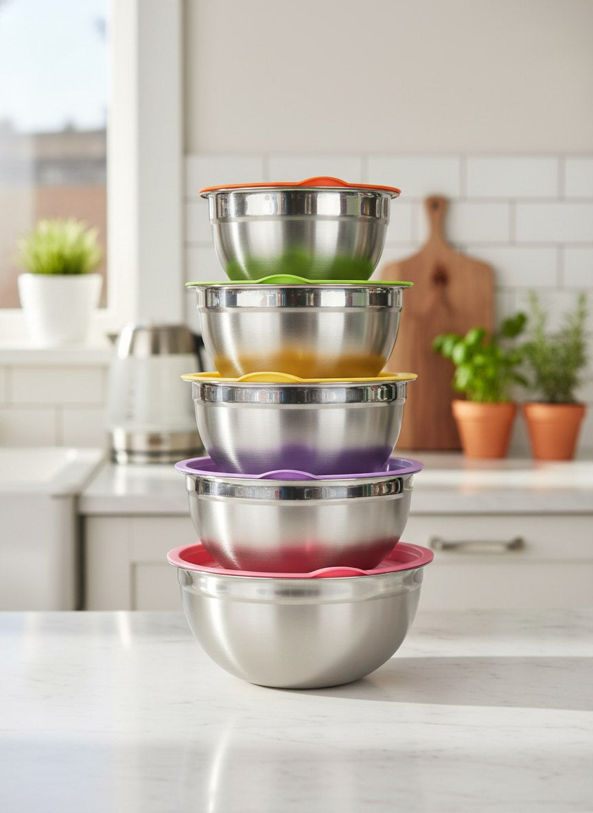 طقم علب استانلس ٥ قطع