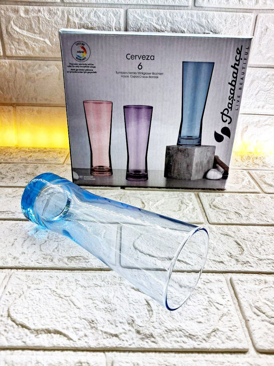 طقم شوب pasabahce cerveza التركي - 6 قطع