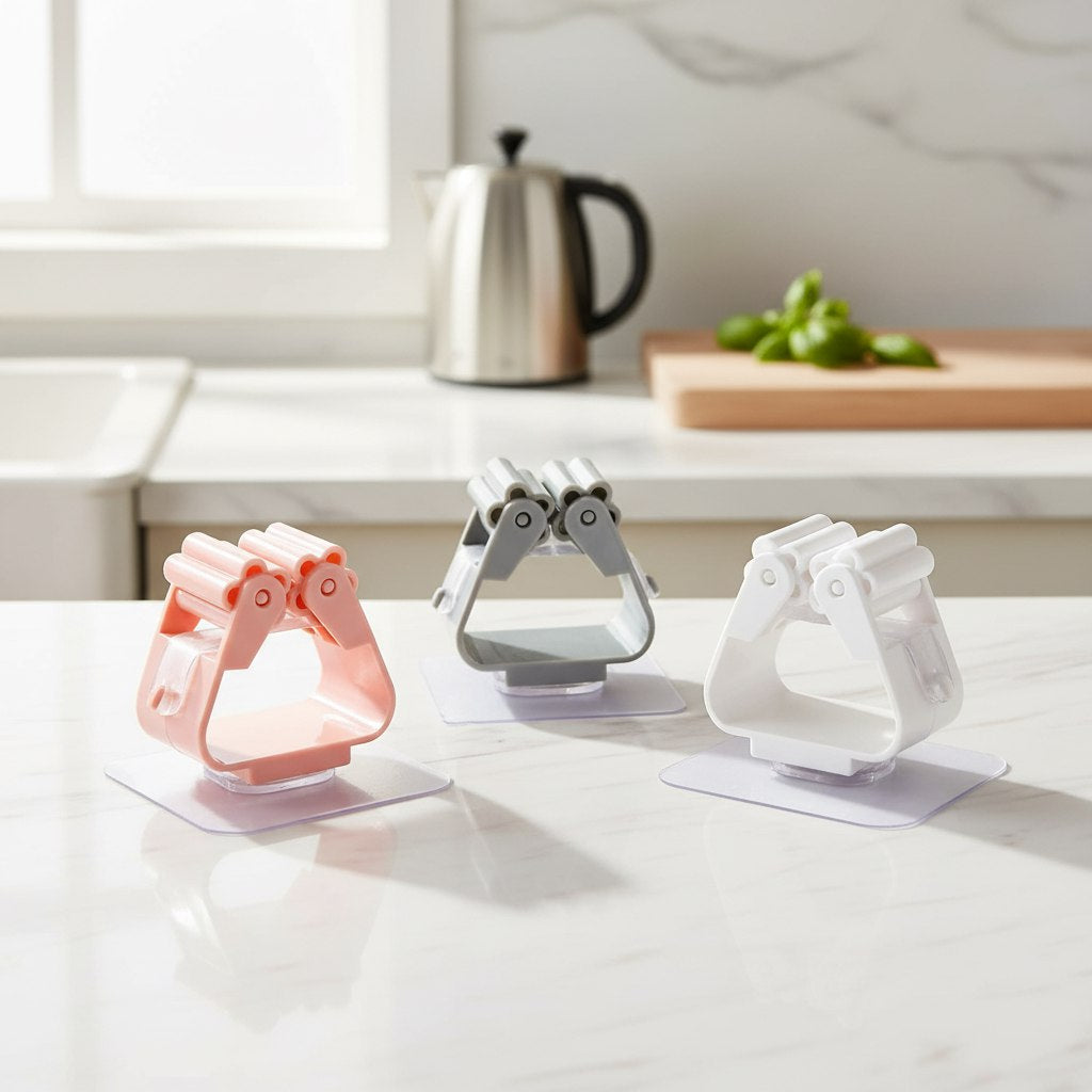 حامل مكانس وأدوات - ٤ قطع