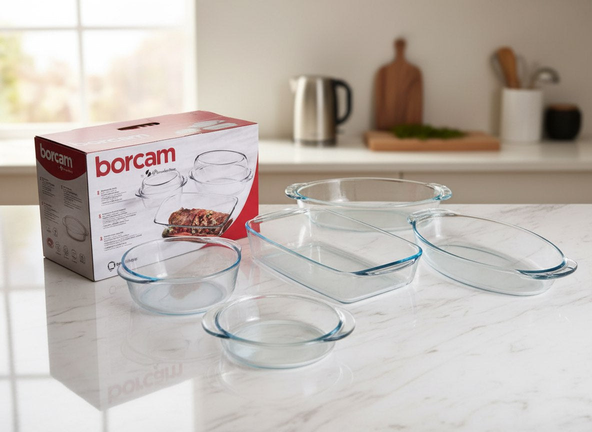 طقم بايركس Borcam التركي - 5 قطع