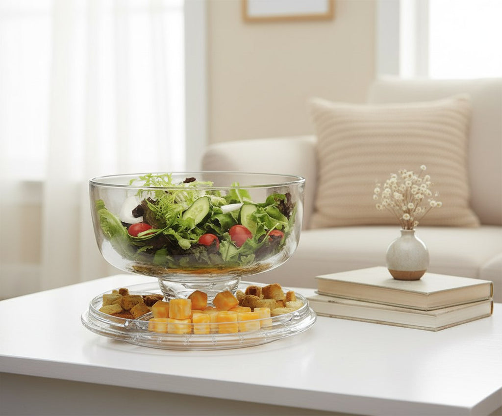 حافظة حلويات أكريليك بقاعدة 3*1