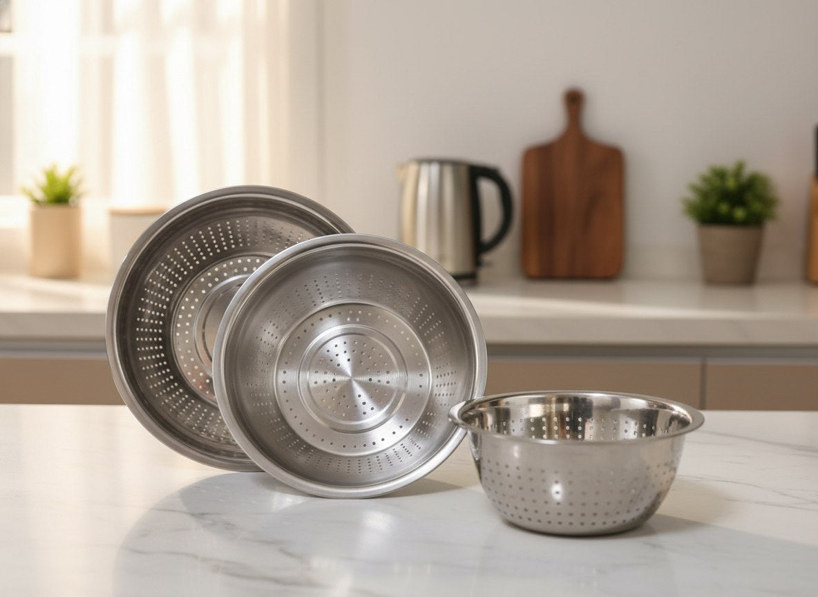 طقم مصافي استانلس - 3 قطع