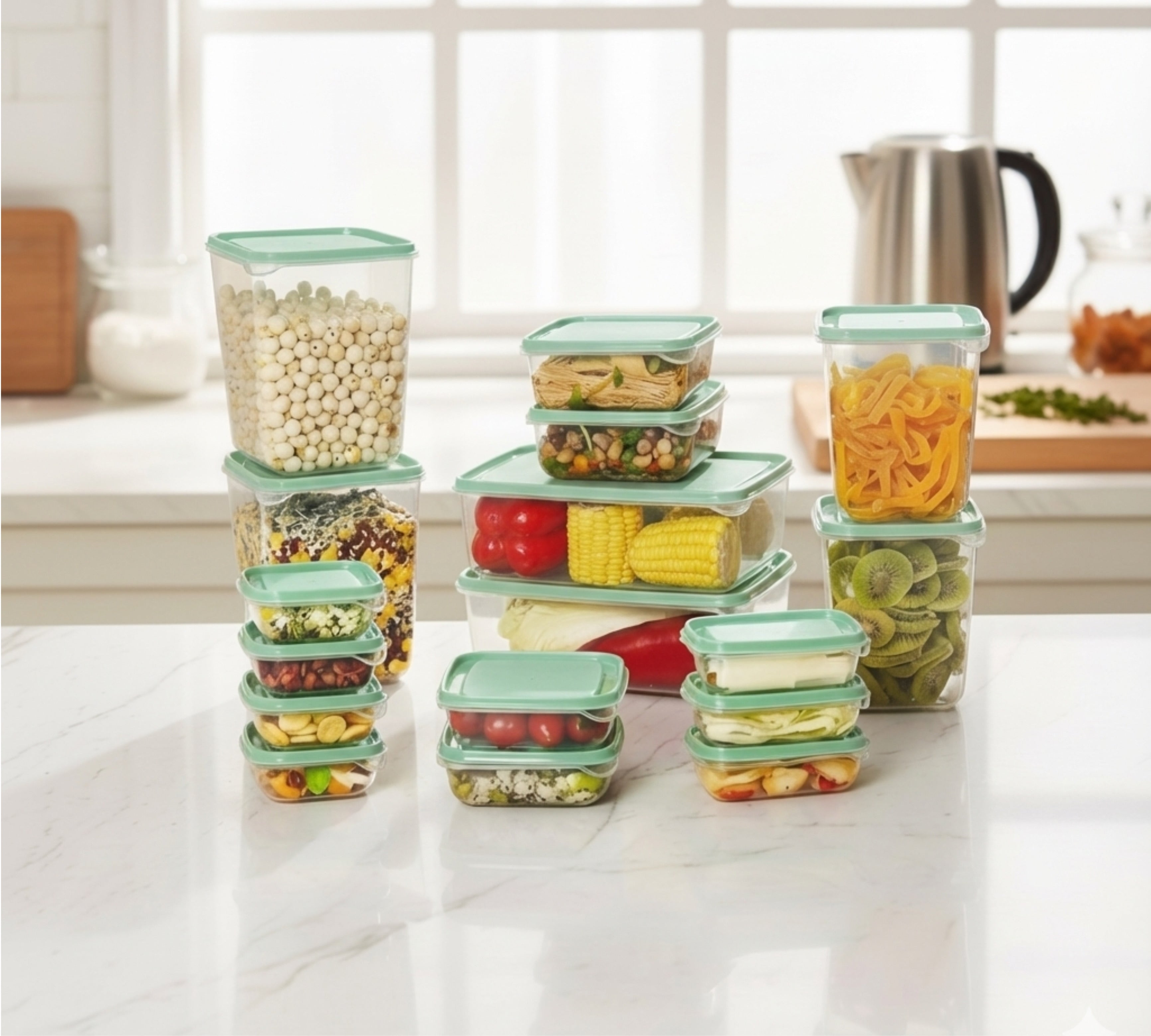 طقم علب تلاجة مستورد (17 قطعة)