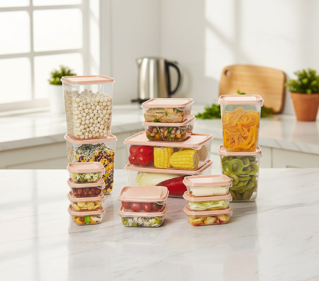 طقم علب تلاجة مستورد (17 قطعة)