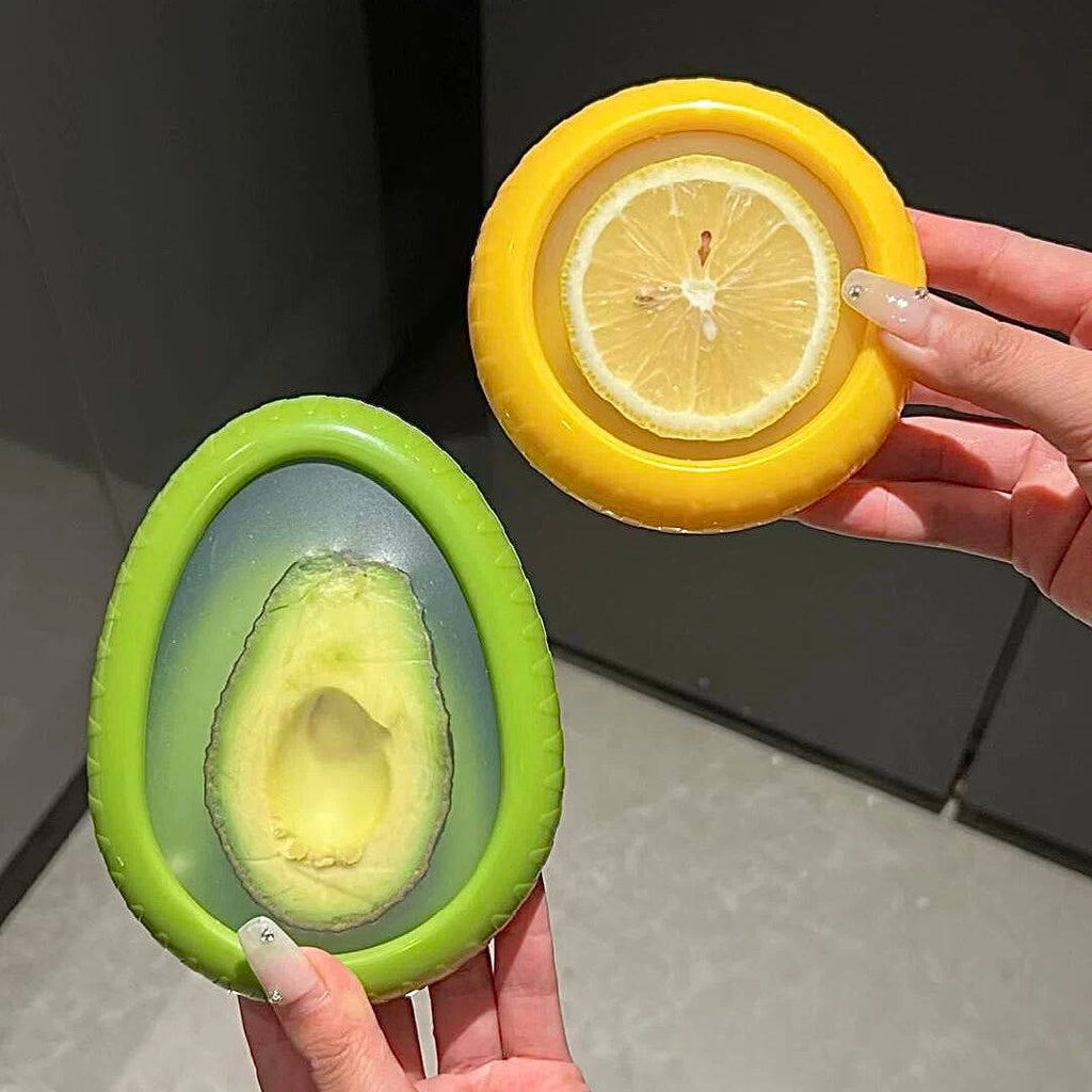 حافظة سيليكون مرنة لحفظ الفاكهة والخضار - 4 قطع