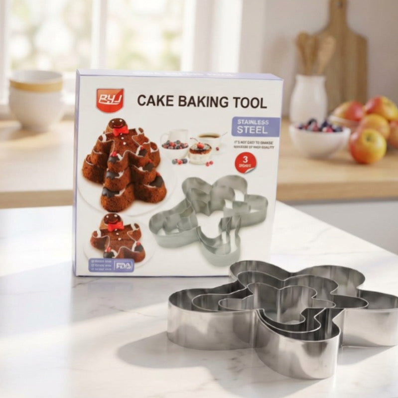 طقم تشكيل التورتة استانلس - Gingerbread man