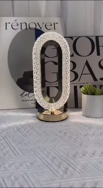 اباجورة كريستال بيضاوي