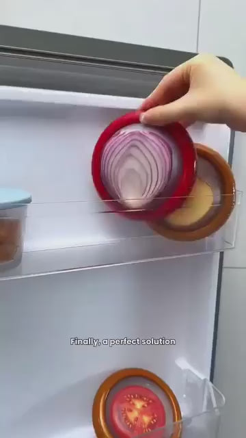 حافظة سيليكون مرنة لحفظ الفاكهة والخضار - 4 قطع