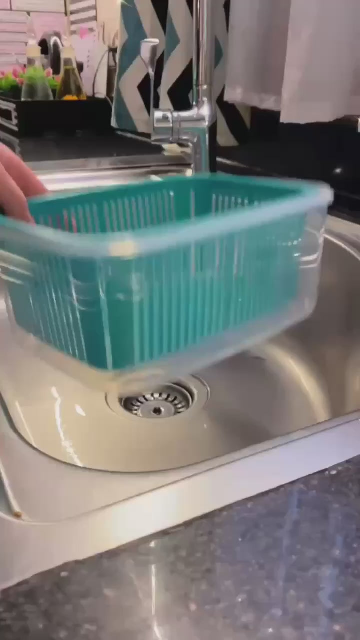 طقم علب ثلاجة بالمصفاة - 5 قطع